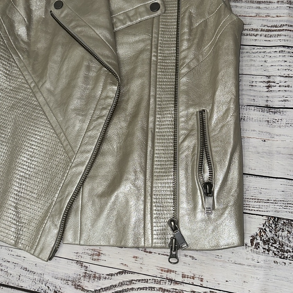 Karl Lagerfeld Leather Vest‎ Sz. M - Picture 3 of 11